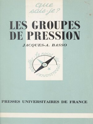 cover image of Les groupes de pression